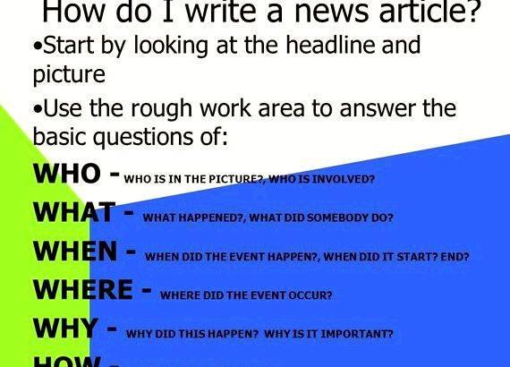 how do you write a news report brainly