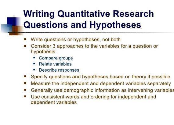 Writing research question hypothesis and variables categorical and
