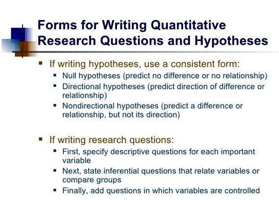 Writing research questions and hypothesis access to care