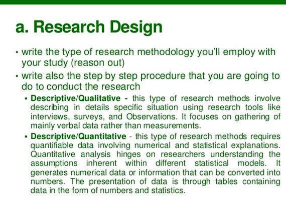 Writing thesis research methodology and procedures taught or